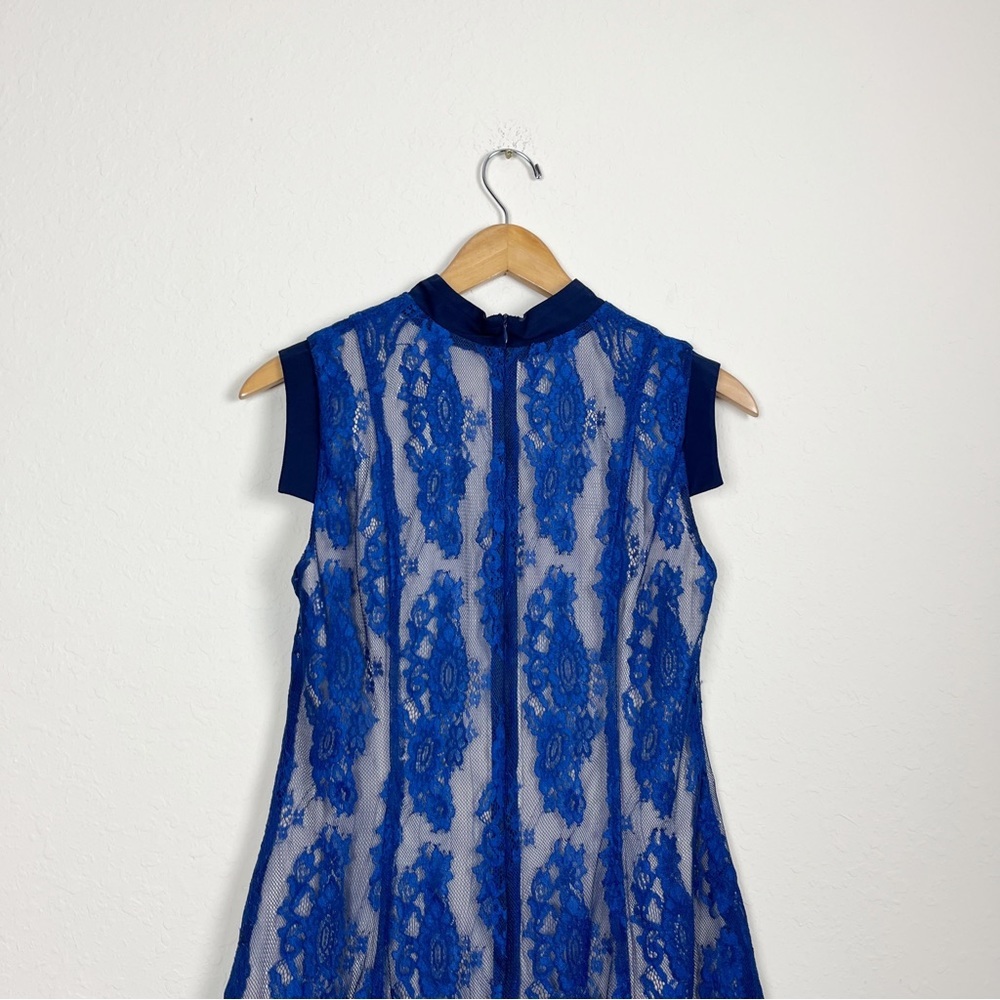 Aijek Wonderment Blue Lace Mini Dress Size 3 - Picture 6 of 8